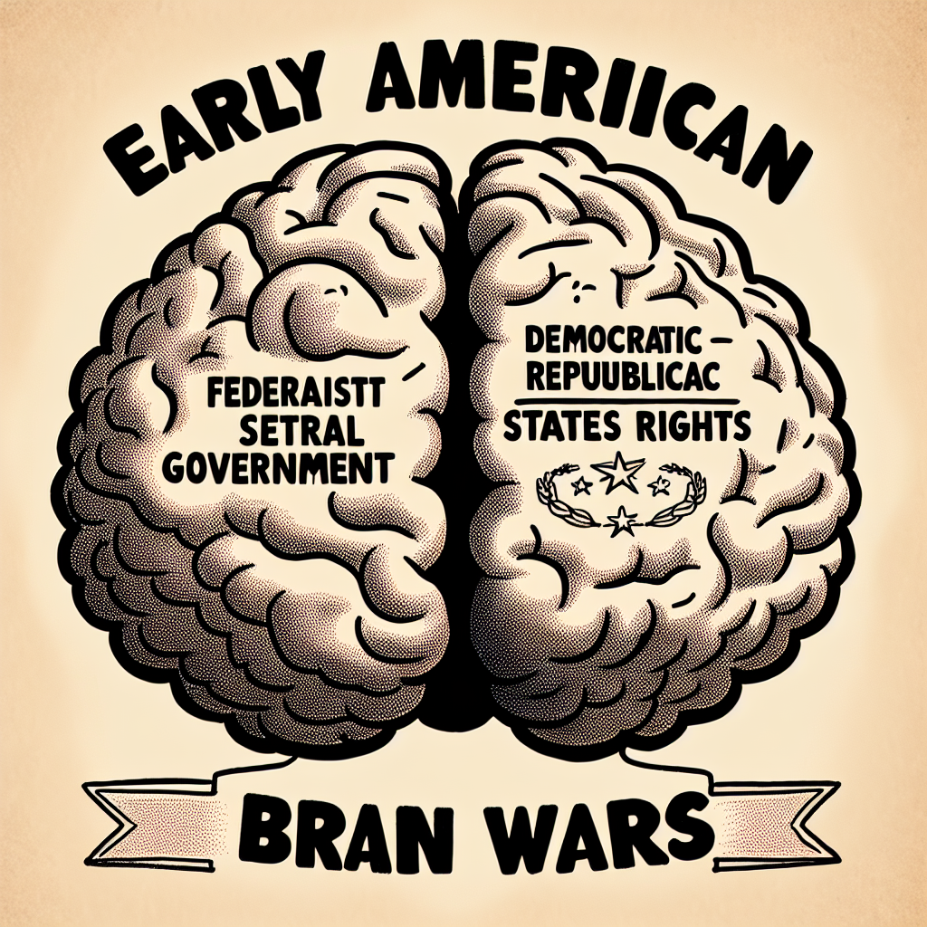 Federalist vs. Democratic-Republican Brain Meme: 	•	Left side: “ Blank Meme Template