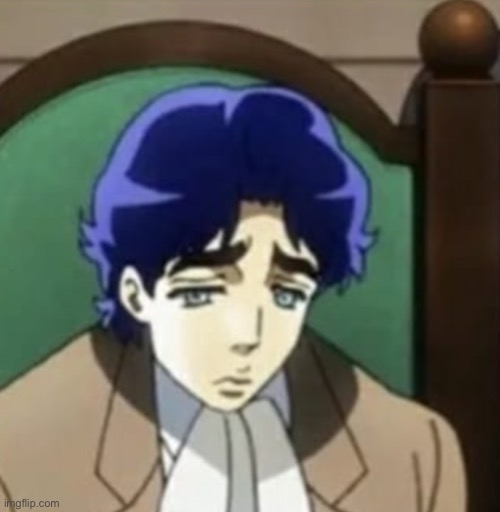 Sad jonathan joestar | image tagged in sad jonathan joestar | made w/ Imgflip meme maker
