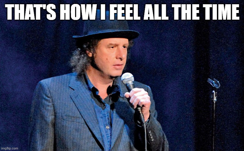 Steven Wright | THAT'S HOW I FEEL ALL THE TIME | image tagged in steven wright | made w/ Imgflip meme maker
