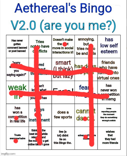 hel ya | image tagged in aethereal's bingo v2 0 | made w/ Imgflip meme maker