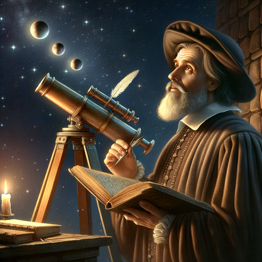 Galileo discovering the moons around jupitier Blank Meme Template