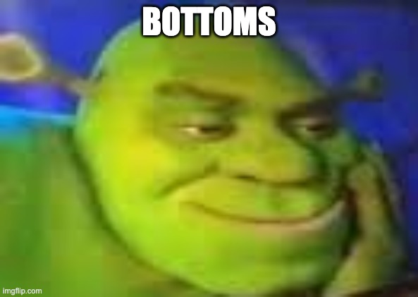 shrek sus | BOTTOMS | image tagged in shrek sus | made w/ Imgflip meme maker