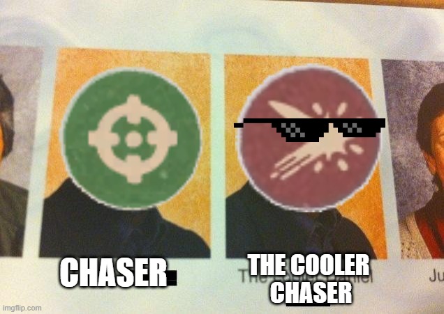 Where's the lie | CHASER; THE COOLER 
CHASER | image tagged in the cooler daniel,cuphead | made w/ Imgflip meme maker