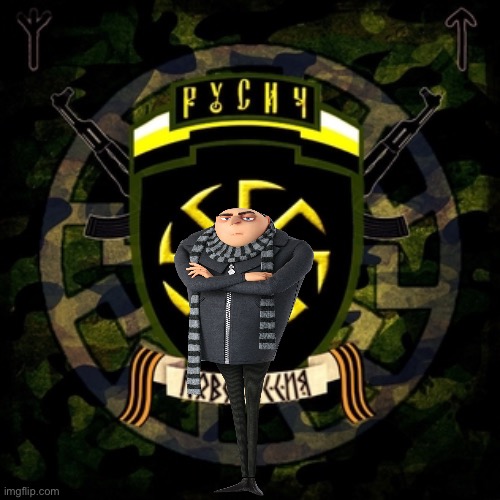GRUsich group | image tagged in russia,fascist,gru,despicable me,dark humor,funny | made w/ Imgflip meme maker