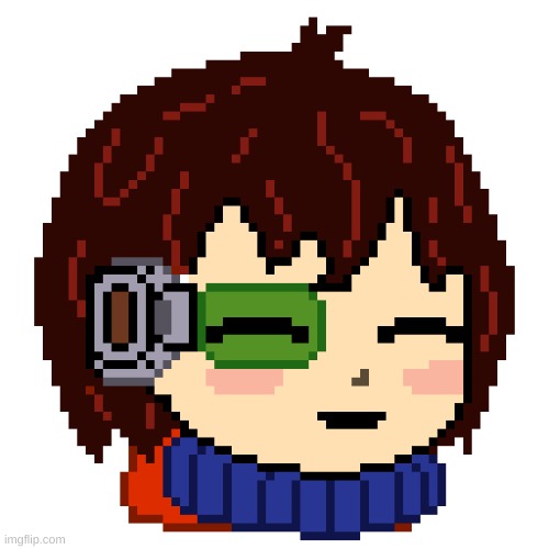Outer with Dragon Ball Scouter. I figure that it makes sense to have one. So Ima make some new sprites now. | image tagged in undertale,sprite | made w/ Imgflip meme maker
