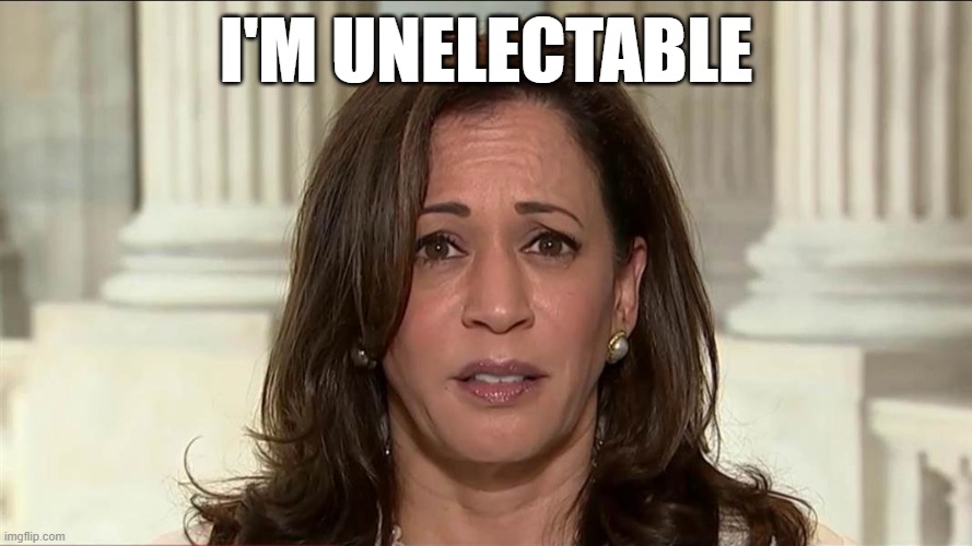 kamala harris | I'M UNELECTABLE | image tagged in kamala harris | made w/ Imgflip meme maker
