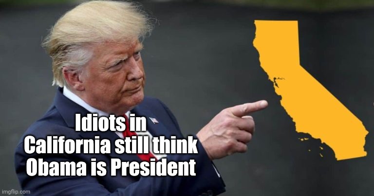 Idiots in California still think Obama is President | made w/ Imgflip meme maker