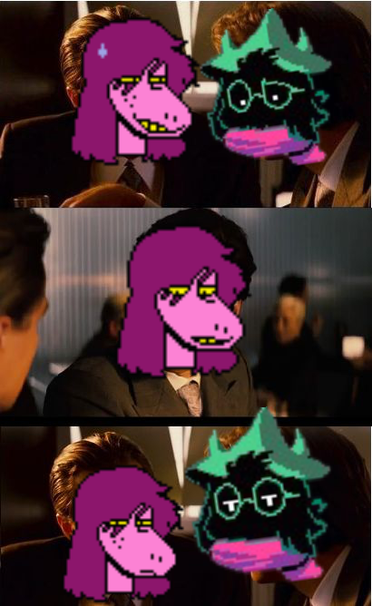 susie and ralsei contemplating Blank Meme Template