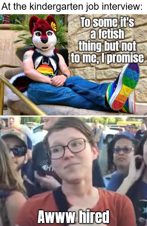 image tagged in woke,furries | made w/ Imgflip meme maker