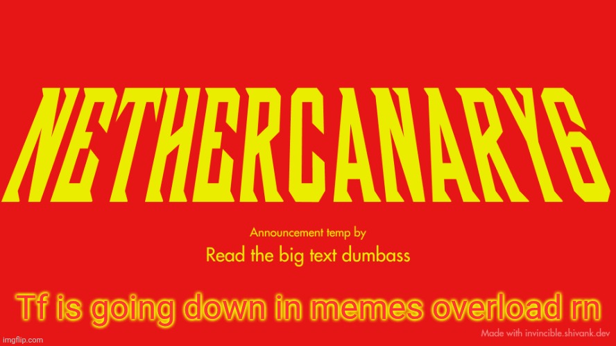 TITLE CARD | Tf is going down in memes overload rn | image tagged in title card | made w/ Imgflip meme maker