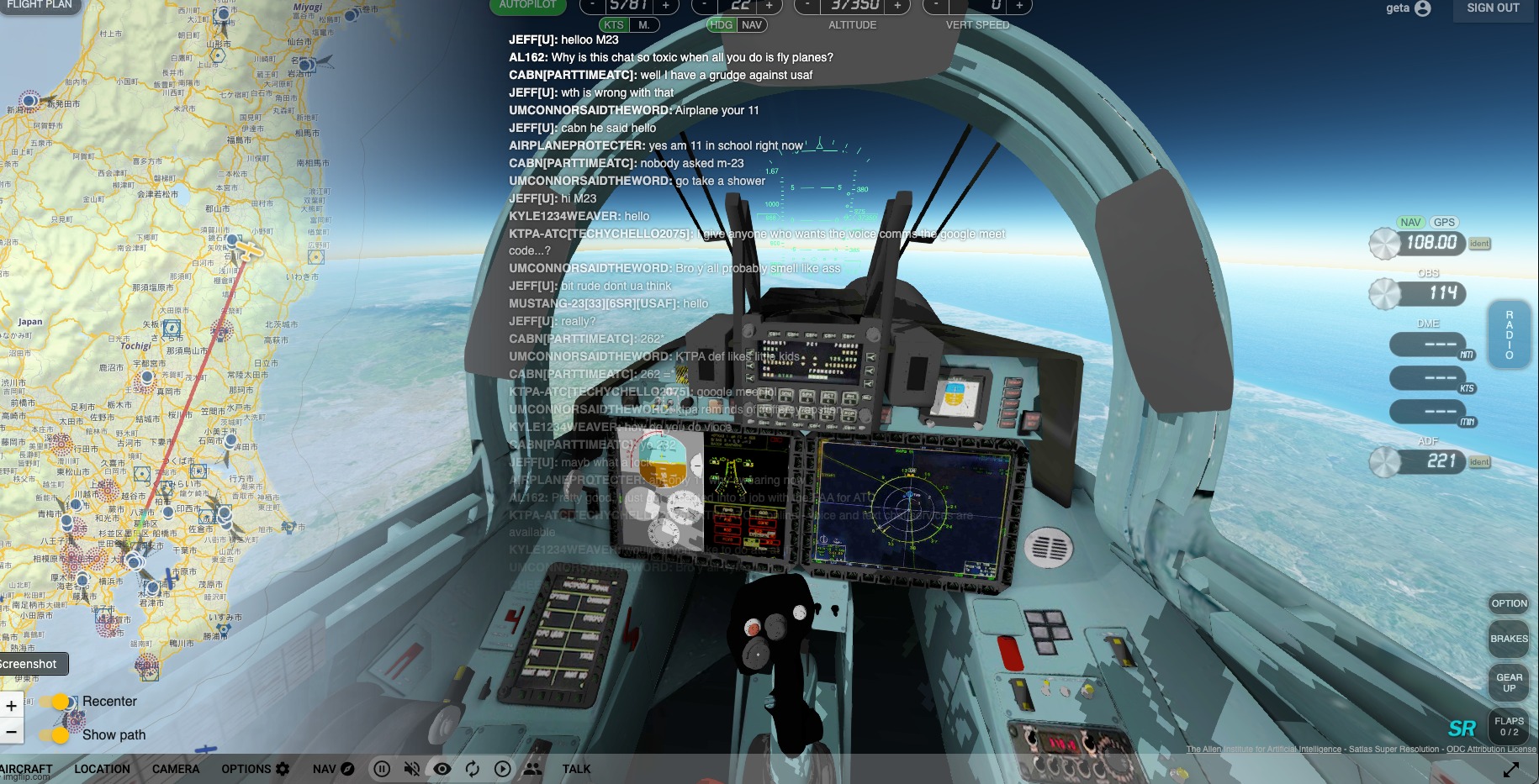 flying in geofs very fast across japan | made w/ Imgflip meme maker