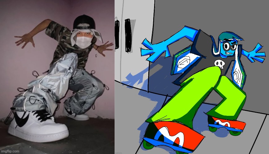 Mf think he skatez?? | image tagged in cellular humor promo art | made w/ Imgflip meme maker