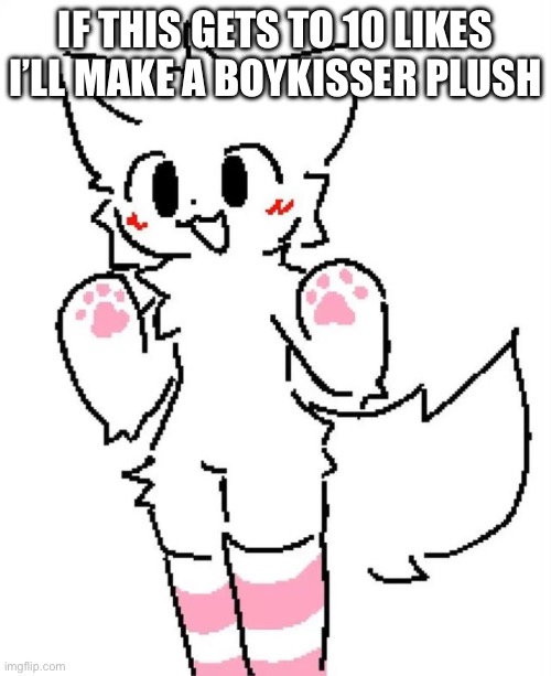 Boykisser | IF THIS GETS TO 10 LIKES I’LL MAKE A BOYKISSER PLUSH | image tagged in boykisser | made w/ Imgflip meme maker