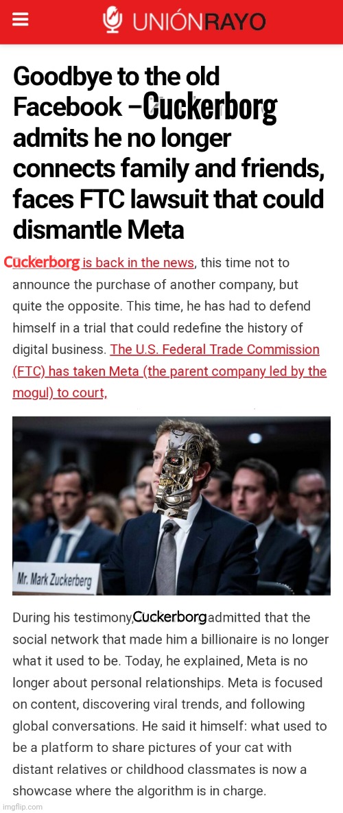 Goodbye facebook | Cuckerborg; Cuckerborg; Cuckerborg | image tagged in facebook,mark zuckerberg | made w/ Imgflip meme maker