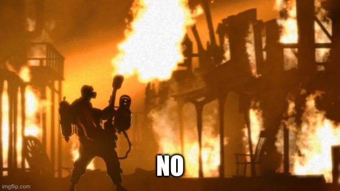 Pyro | NO | image tagged in pyro | made w/ Imgflip meme maker
