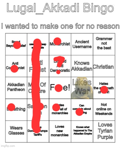 Lugal_Akkadi Bingo | image tagged in lugal_akkadi bingo | made w/ Imgflip meme maker