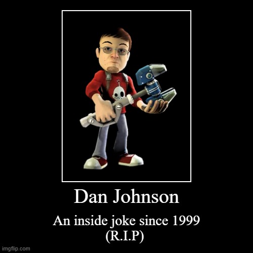 The Stan Lee of Insomniac games | Dan Johnson | An inside joke since 1999
(R.I.P) | image tagged in funny,demotivationals,insomniac,dan johnson,playstation | made w/ Imgflip demotivational maker