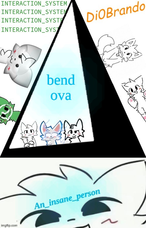 Boykisser shared temp (Insane) | bend ova | image tagged in boykisser shared temp insane | made w/ Imgflip meme maker
