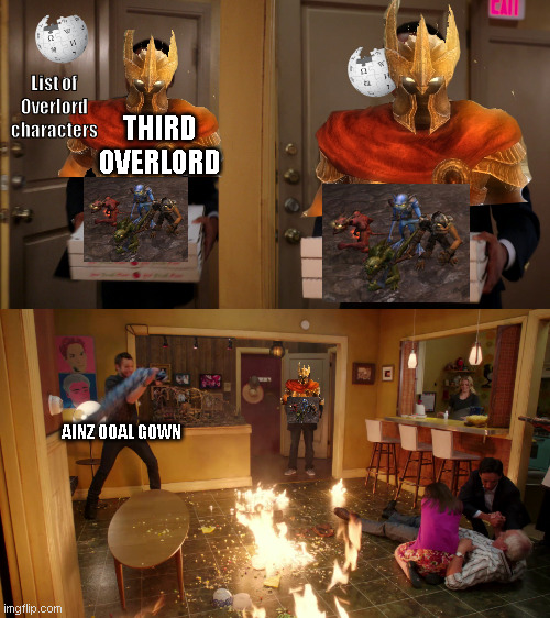 Current status of wikipedia 2025/05/07 | List of Overlord characters; THIRD OVERLORD; AINZ OOAL GOWN | image tagged in community troy pizza meme,overlord,wikipedia | made w/ Imgflip meme maker