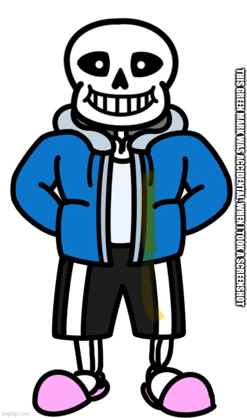 I drew Sand Undertable in Procreate. I'll make a full reference sheet eventually for an animation. | THIS GREEN MARK WAS ACCIDENTAL, WHEN I TOOK A SCREENSHOT | image tagged in sans undertale,sand undertable,art,digital art | made w/ Imgflip meme maker