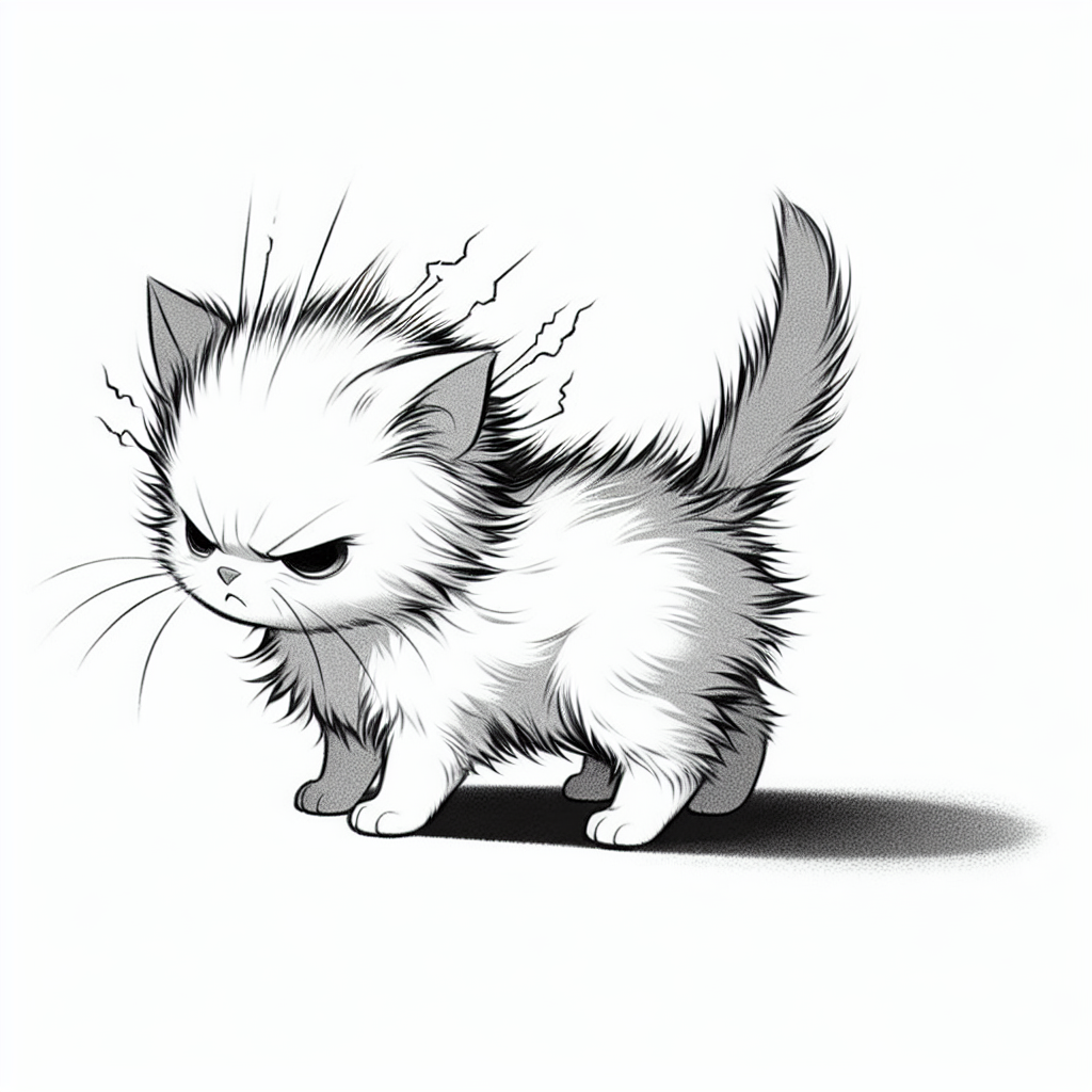 Kitten being angry Blank Meme Template