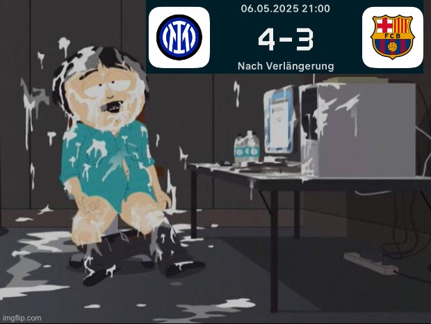 BARCA vs INTER | image tagged in randy marsh computer | made w/ Imgflip meme maker