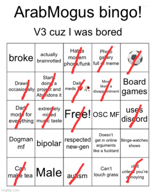 ArabMogus bingo V3 | image tagged in arabmogus bingo v3 | made w/ Imgflip meme maker