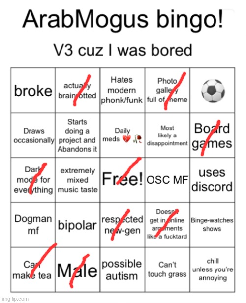 ArabMogus bingo V3 | image tagged in arabmogus bingo v3 | made w/ Imgflip meme maker