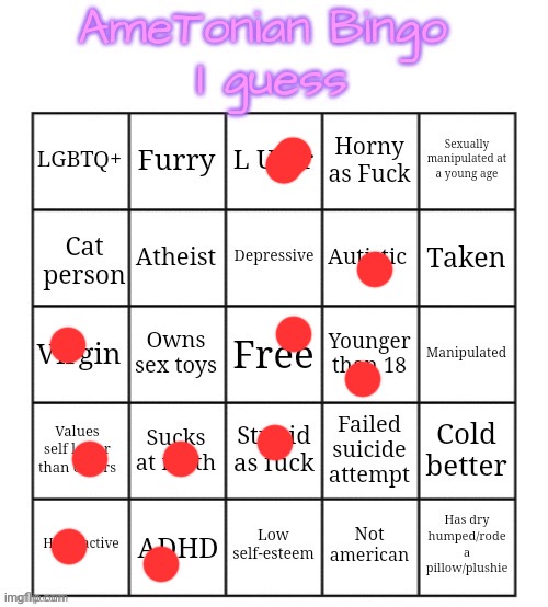 this bingo pisses me off | image tagged in ametonian bingo | made w/ Imgflip meme maker