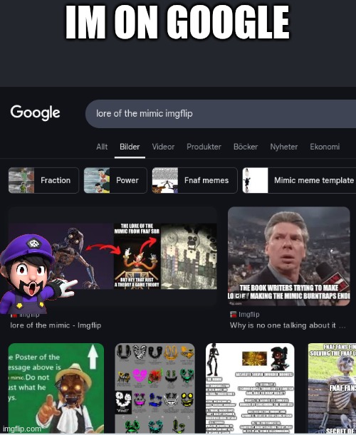 im on google | IM ON GOOGLE | image tagged in fnaf,google | made w/ Imgflip meme maker