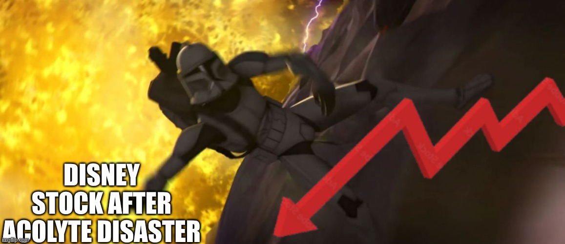 The Citadel meme | DISNEY STOCK AFTER ACOLYTE DISASTER | image tagged in memes,star wars,disney,disney killed star wars,woke,hollywood | made w/ Imgflip meme maker