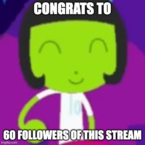 how is this even possible | CONGRATS TO; 60 FOLLOWERS OF THIS STREAM | image tagged in happy dot,memes,smg4,fanlore,dot,milestone | made w/ Imgflip meme maker