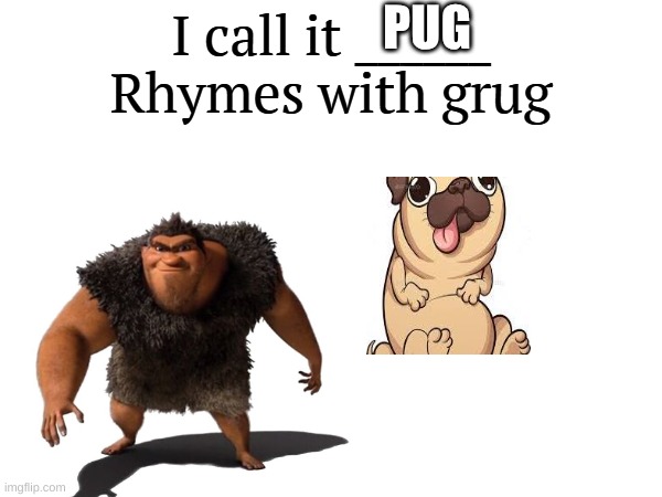 I call it _____ | PUG | image tagged in i call it _____ | made w/ Imgflip meme maker