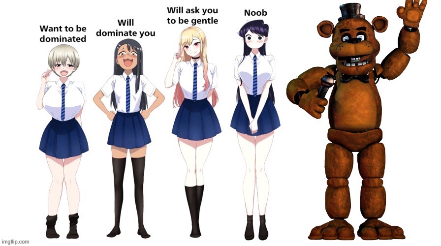 Hur hur hur | image tagged in fnaf at freddy | made w/ Imgflip meme maker