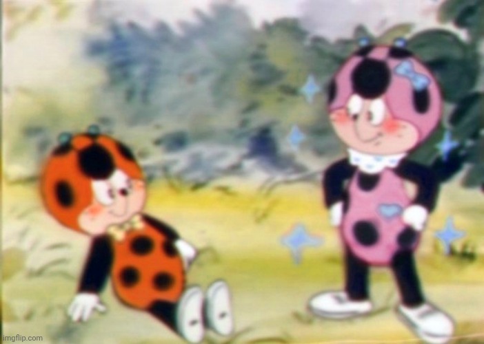 Cococinel (Cocomiel)1992: Babicinel (Babimiel) | image tagged in cococinel,babicinel,ladybird,ladybug | made w/ Imgflip meme maker