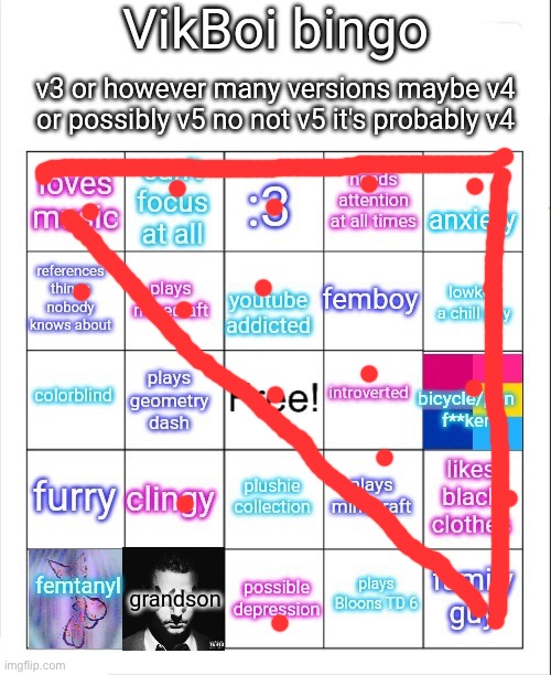 Vik bingo | image tagged in vik bingo | made w/ Imgflip meme maker