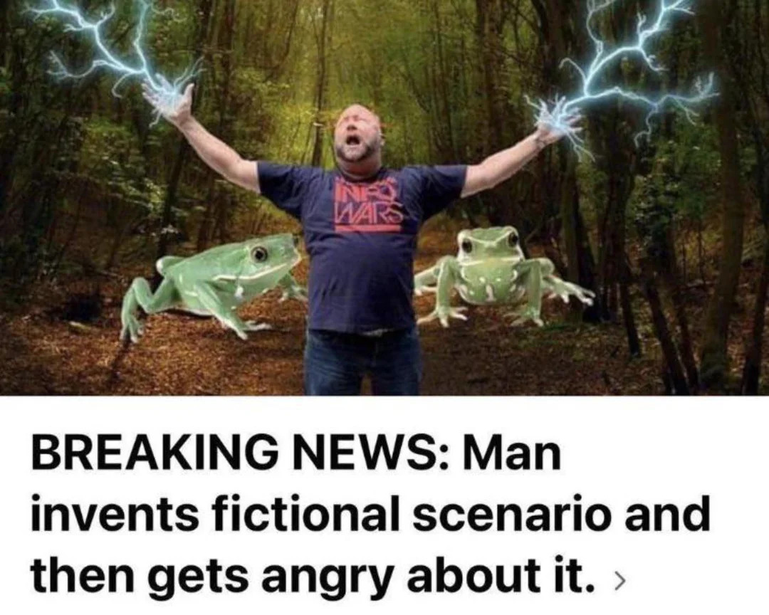 Man invents fictional scenario Blank Meme Template