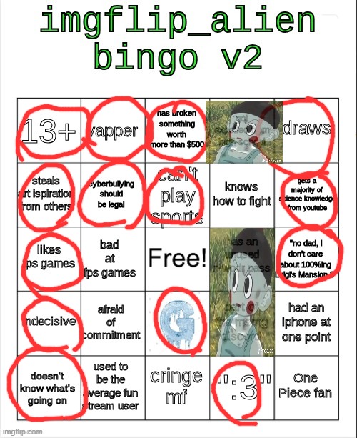 alien bingo 2 | image tagged in alien bingo 2 | made w/ Imgflip meme maker
