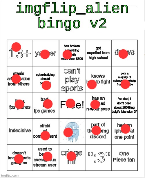 alien bingo 2 | image tagged in alien bingo 2 | made w/ Imgflip meme maker