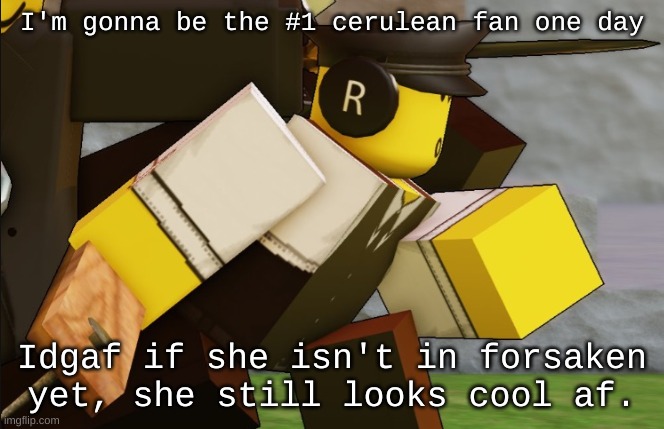 Next months username real | I'm gonna be the #1 cerulean fan one day; Idgaf if she isn't in forsaken yet, she still looks cool af. | image tagged in my sillyyyy | made w/ Imgflip meme maker