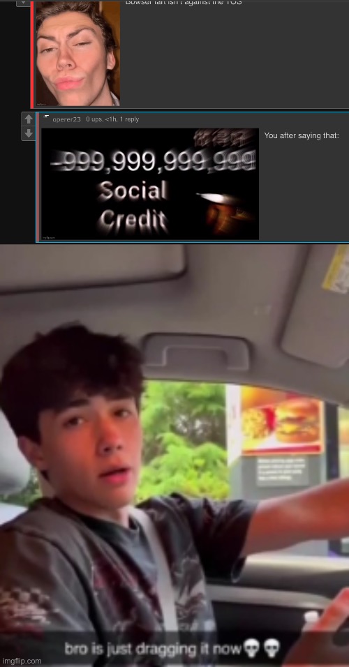 image tagged in bro is just dragging it now,msmg | made w/ Imgflip meme maker