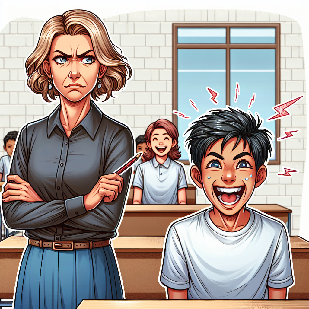 mad teacher and happy student Blank Meme Template