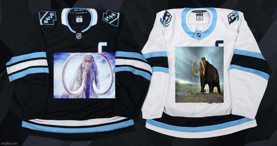 Utah Mammoth’s jerseys dropped, and I fixed them | made w/ Imgflip meme maker