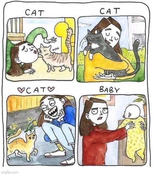 image tagged in cats,baby,comics | made w/ Imgflip meme maker