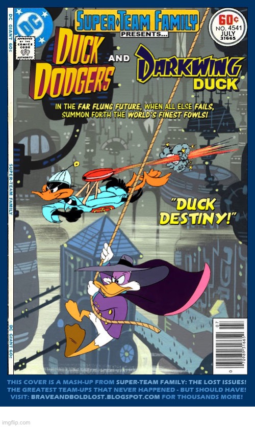 A dynamic duck duo! | image tagged in comics,duck dodgers,darkwing duck,mashup | made w/ Imgflip meme maker
