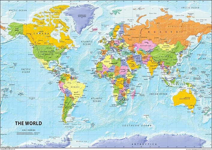 Map of the World | image tagged in map of the world | made w/ Imgflip meme maker