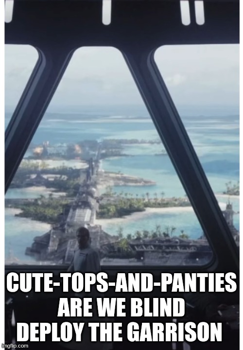 director krennic | CUTE-TOPS-AND-PANTIES ARE WE BLIND DEPLOY THE GARRISON | image tagged in director krennic | made w/ Imgflip meme maker