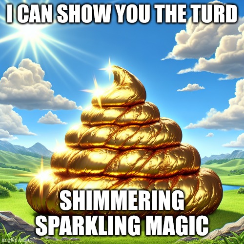 I can show you the world | I CAN SHOW YOU THE TURD; SHIMMERING SPARKLING MAGIC | image tagged in aladdin,poop | made w/ Imgflip meme maker