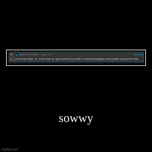 sowwy | | image tagged in funny,demotivationals | made w/ Imgflip demotivational maker