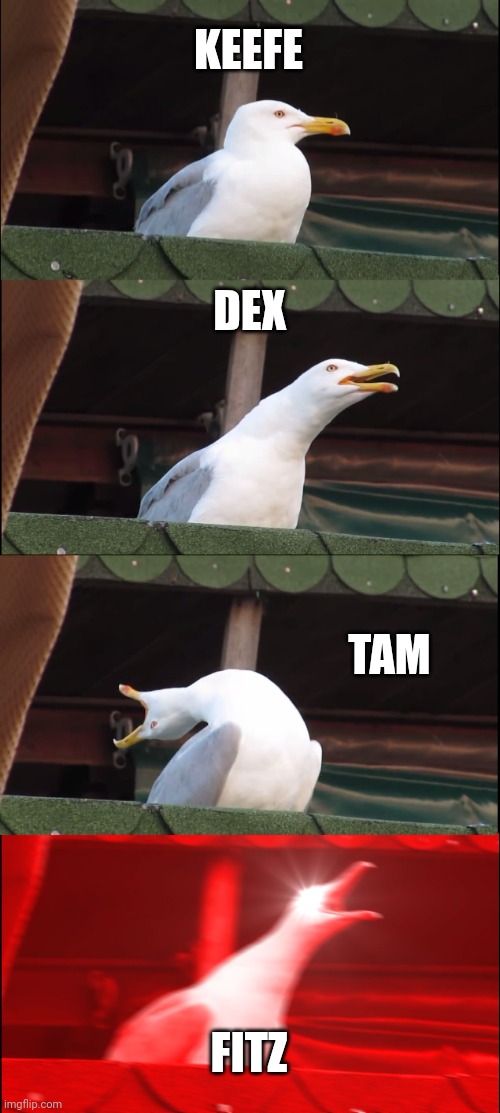 How angry the boys in KotLC are | KEEFE; DEX; TAM; FITZ | image tagged in memes,inhaling seagull | made w/ Imgflip meme maker